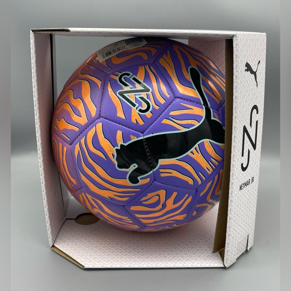Neymar JR Puma Performance Soccer Ball Size 5 Purple Orange Black NEW